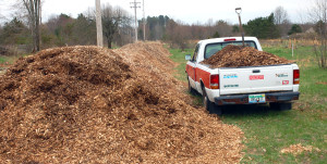 Moving Woodchips at PJ's